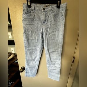 Light blue poke a dot pants size 10 Earl Jeans